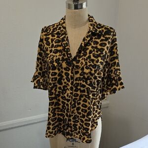Misa Los ANGELES Leopard Print Women's Top XS